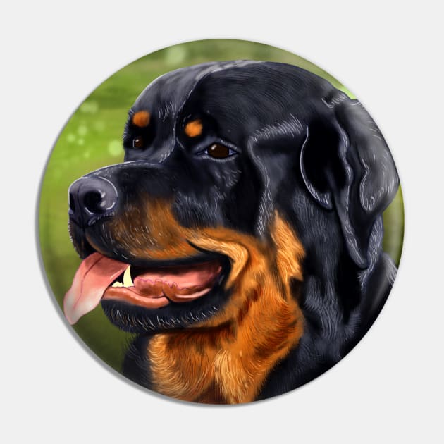 Rottweiler - Black Pin by Thor Reyes