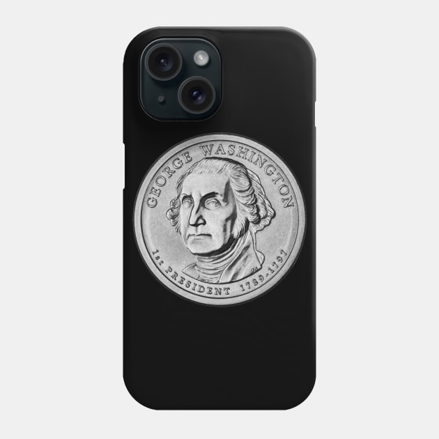 USA George Washington Coin in White Phone Case by The Black Panther