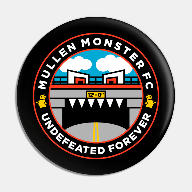 Mullen Monster FC Pin by FlamingRhinoDesign