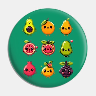 Watermelon Characters Pin