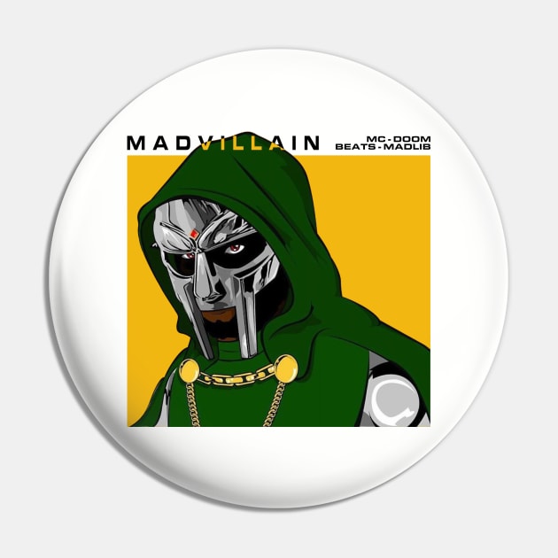 Mf Doom Rapper Legend Pin by Geraldines