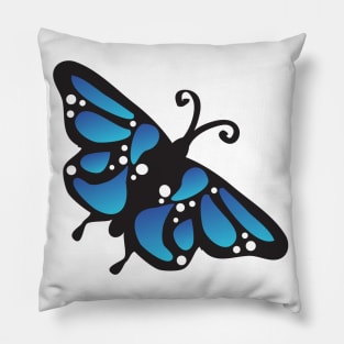 Blue Butterfly Pillow