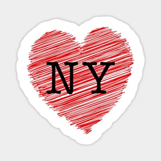 SCRIBBLE LOVE NEW YORK by Bruce Ashman Baker Magnet