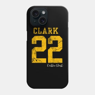 Distressed Clark 22 Caitlin Clark signature Phone Case