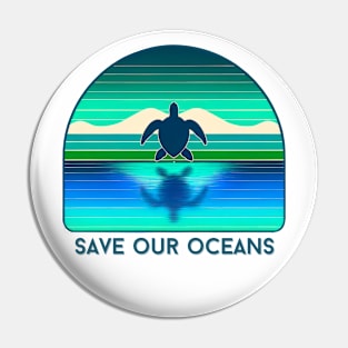 Save Our Oceans Sea Turtle Pin