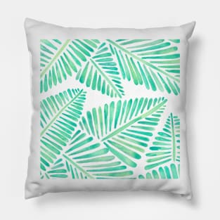 Seafoam Banana Leaves Pillow