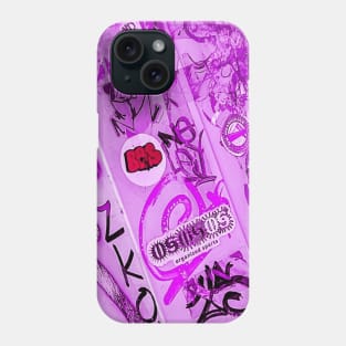 Street Art Pink Urban NYC Sticker Tag Phone Case