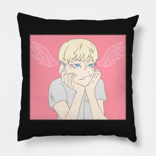 Ryo Asuka smiling w/ wings Pillow