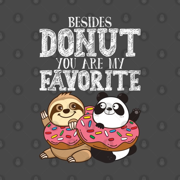 Sloth Panda - Besides Donut You Are My Favorite by Plushism