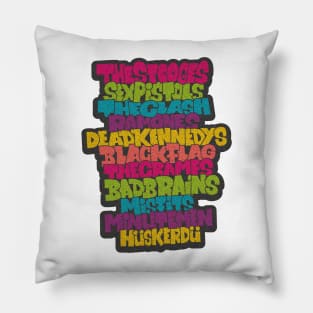 Punk Legends. Cult punk bands design. Punk rock will never die! Punk, ska, Oi. Pillow