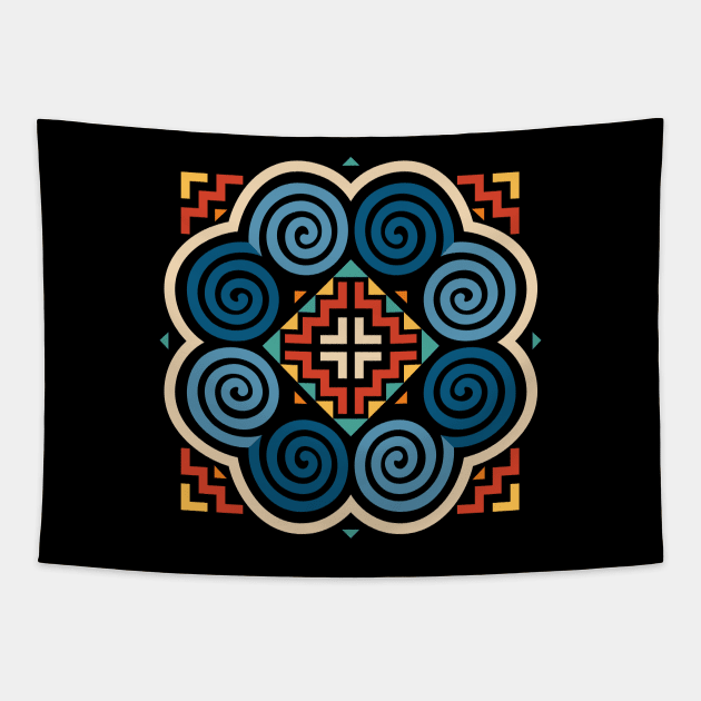 Hmong Symbol Tapestry by marieltoigo