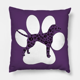 Fun Dalmatian - Purple Pillow