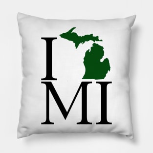 I Love Michigan - Green Pillow