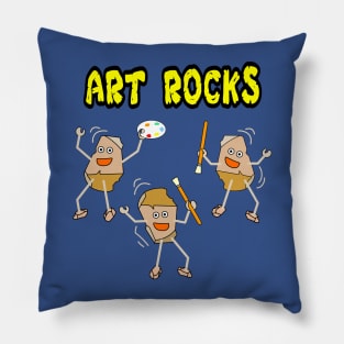 Three Art Rocks Pillow