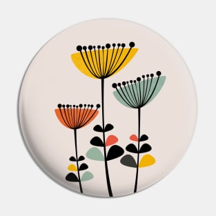 Mid Century Modern Flowers 8 Pin