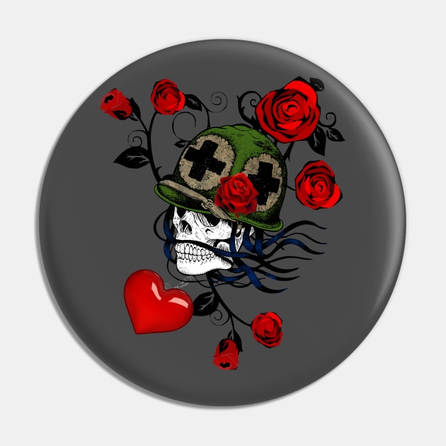 tattoo style skull with roses Pin by Love My..