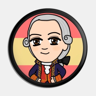 Chibi Patriot Portrait - Bernardo de Gálvez Pin