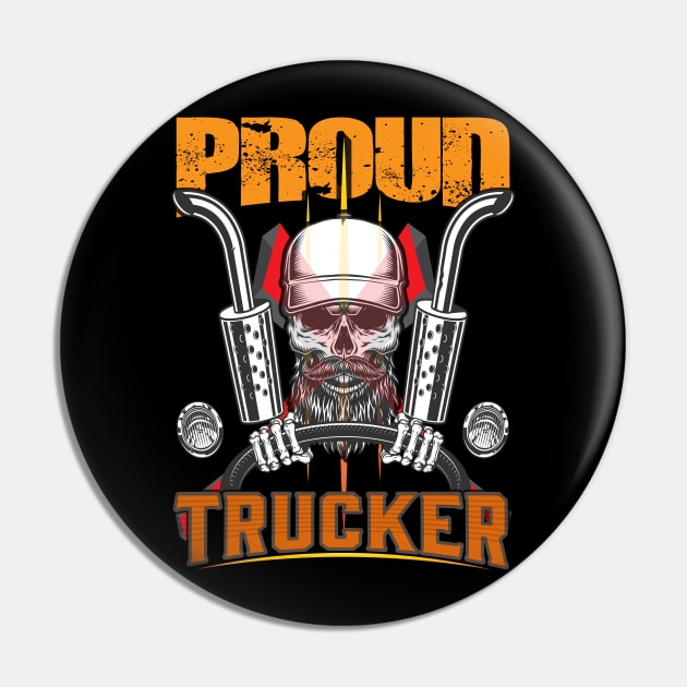 Proud Trucker Pin by Trucker Heroes