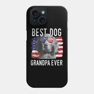 American Flag Best Dog Grandpa Ever Redbone Coonhounds USA Phone Case