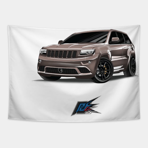 jeep cherokee srt8 bronze Tapestry by naquash