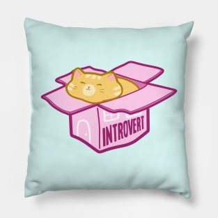 Introvert - Purrsonality Cats T-Shirt Pillow