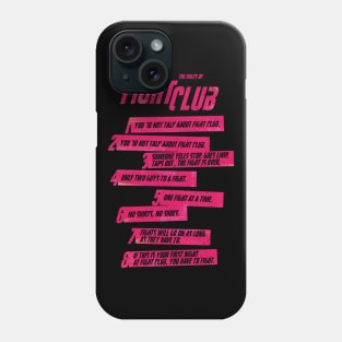 Fight Club Rules Phone Case