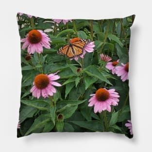 Monarch in the Flowers Pillow