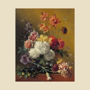 Georgius Jacobus Johannes van Os' Still Life with Flowers T-Shirt