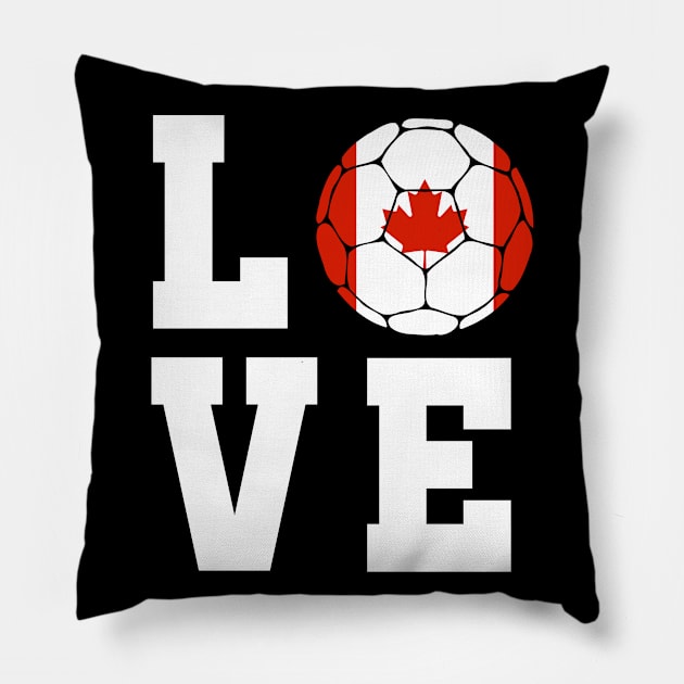 Canada Soccer Lover Pillow by footballomatic