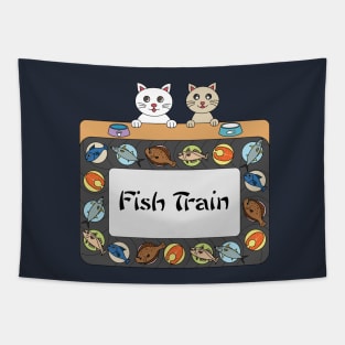 Fish Train Tapestry