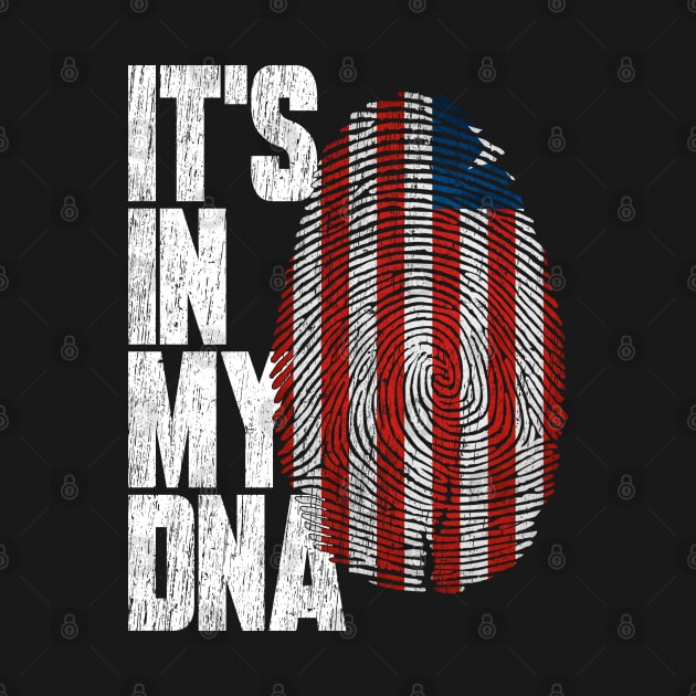 It's In My DNA Liberian Shirt Proud Hispanic Gift Liberia Flag by heart teeshirt