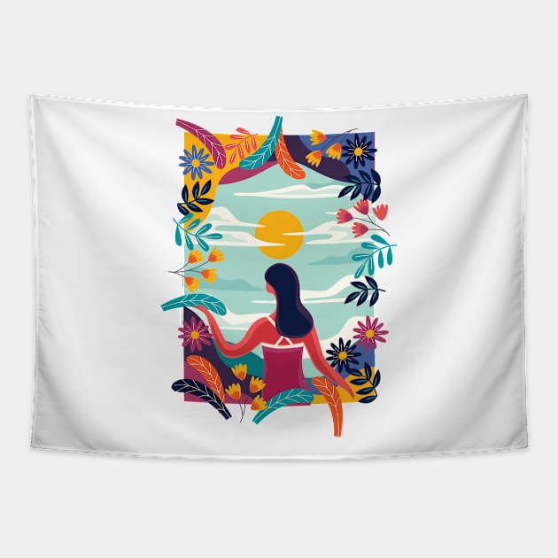 Spring Theme Season Tapestry by Mako Design 