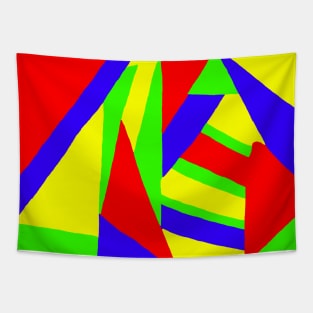 Abstract Primary Colors Tapestry
