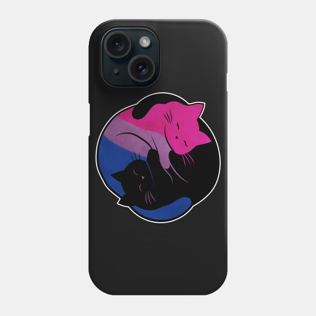 Bisexual Eternal Yin Yang Cat Phone Case by Psitta