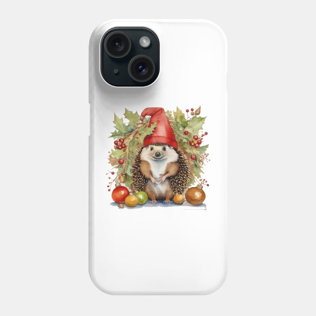 Christmas hedgeho Phone Case by JnS Merch Store