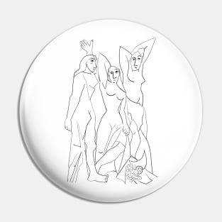 Line Art - Les Demoiselles d'Avignon Pin