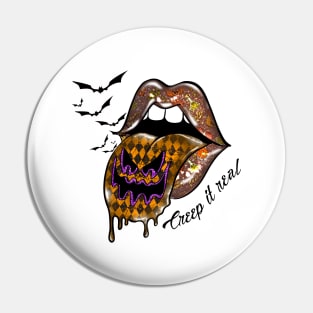 Creep It Real vampire lips Pin