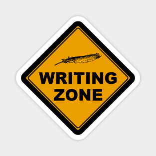 Caution Writing Zone Magnet