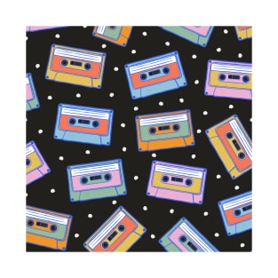 Classic 80s Cassette Tapes Pattern T-Shirt