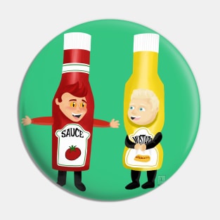 Ketchup and Mustard Pin