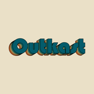 Outkast // Outkast Retro Rainbow Typography Style // 70s T-Shirt