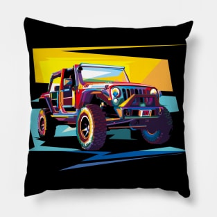 Jeep painting Pillow