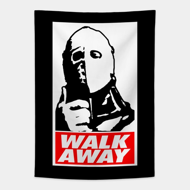 Lord Humungus Walk Away OBEY parody shirt Tapestry by GodsBurden