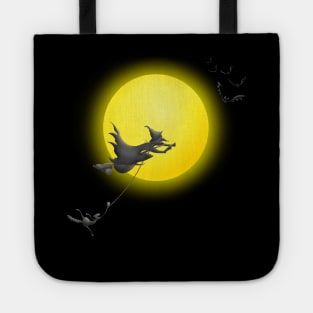 Modern witches fly hoovers Tote