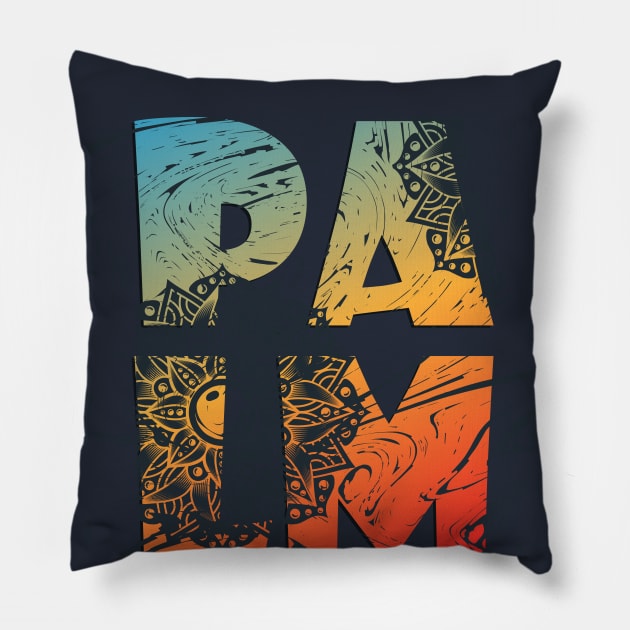 Palm Sunset Summer Pillow by Ready Online