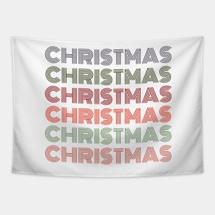 Retro Christmas Sign Vintage Font Aesthetic Tapestry