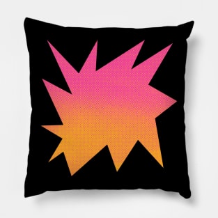 Neon Funky Halftone Burst: A Colorful Explosion of Style Pillow