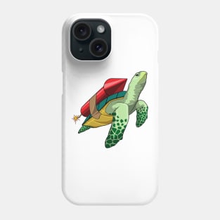 Turtle with Rocket Phone Case