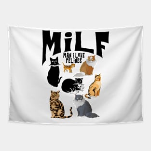 MILF Man I Love Felines Sunset Vintage Tapestry