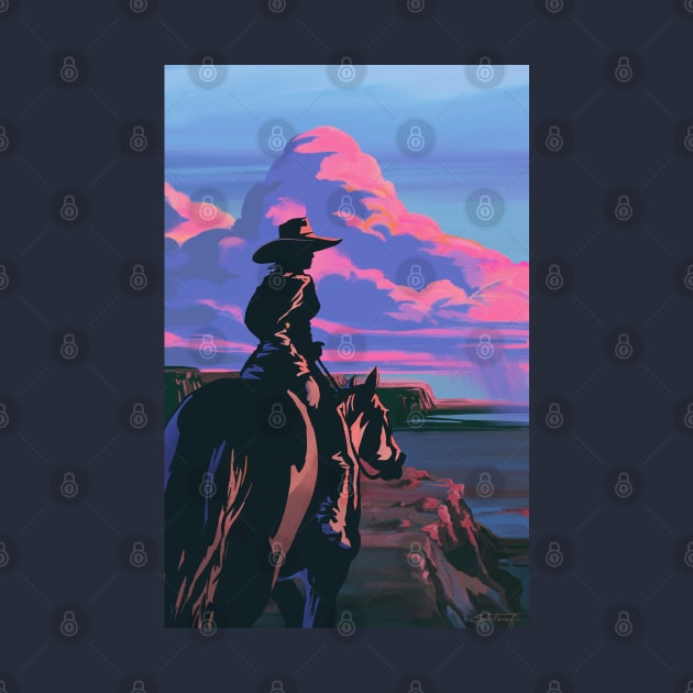 Sunset Canyon Cowgirl by SFDesignstudio